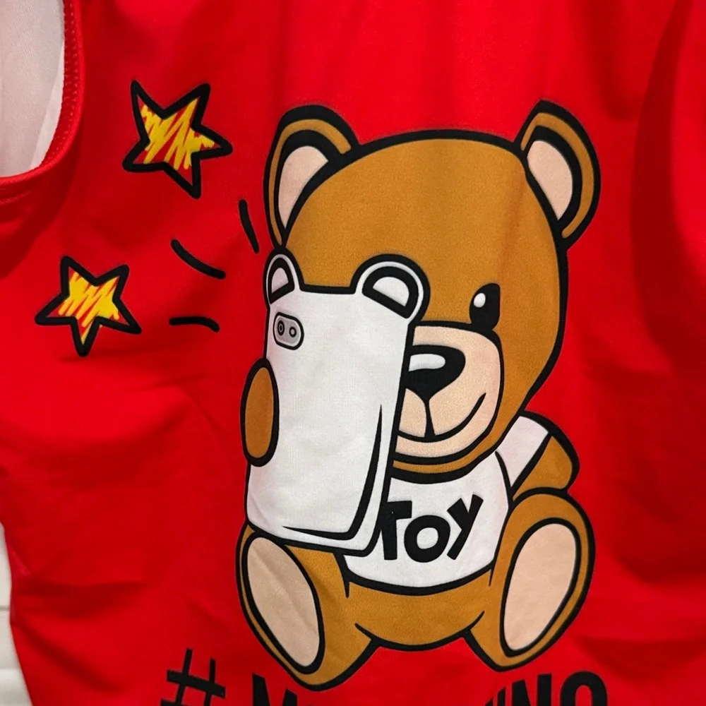 Moschino Red Teddy Bear One-Piece